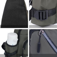 Bolso cruzado deportivo casual para hombres con cremalleras dobles, perfecto para uso diario, compras, viajes, para llevar teléfono celular, llaves y artículos pequeños. Regalo ideal para el Día del Padre, Halloween, Navidad o para estudiantes universitar - details 4