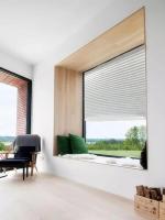 Persianas temporales inalámstricas totalmente opacas, cortinas de Tela plisadas, fáciles de Cortar e instalar con 4 clips - details 4