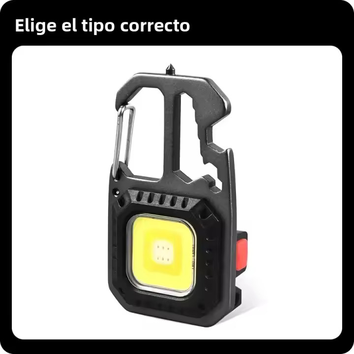Luz LED Recargable Ultra Pequeña Para Llave De Herramientas Portátil Para Camping Y Trabajo Con Luz COB Y Destornillador - 1