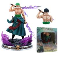 Figura De Anime One Piece Roronoa Zoro 21cm Doble Cabeza Con Habilidades De Lucha Modelo De Acción PVC Decoración Juguete Regalo De Cumpleaños Para Adultos - details 0