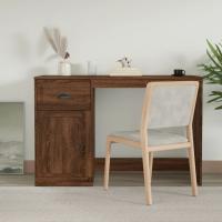 vidaXL Escritorio con cajón madera 115x50x75 cm en color Gris hormigón/Gris sonoma/Negro y más | estructura resistente ideal para salón dormitorio o estudio - details 3