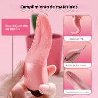Vibrador Realista Con Lengua Para Estimulación De G-Spot Y Clítoris Juguetes Sexuales Para Adultos USB Control Remoto Silicone - details 2