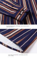 Camisa De Trabajo Para Hombre Otoño 2024 Cuello En V Manga Larga Patoleta Oxford Algodón 100% Estampado Regular Botones Tallas S~6XL - details 7