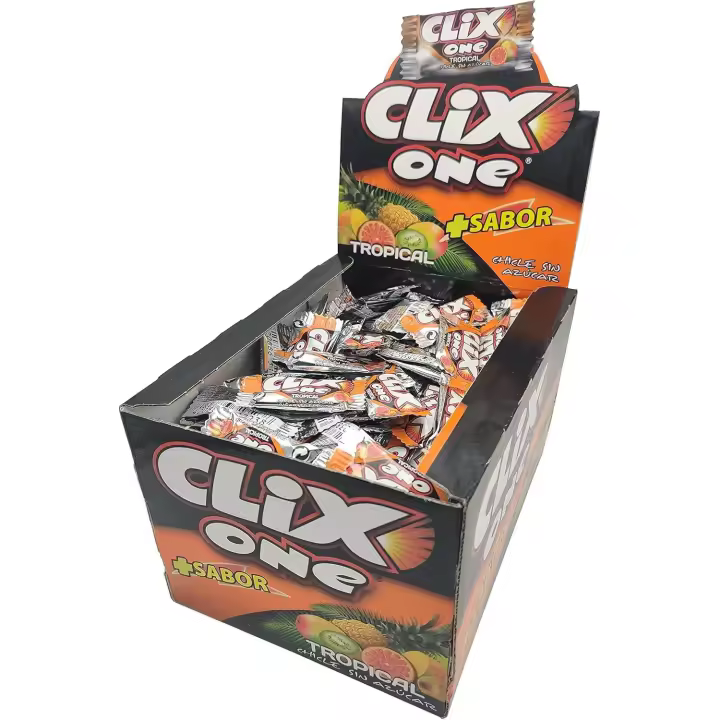 CLIX ONE CHICLE SABOR TROPICAL 200UD - 1