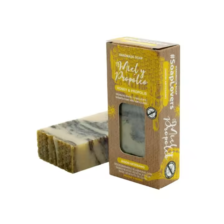 JABÓN Natural de Propóleo - Laboncler - Jabón artesano elaborado con base de aceite de oliva que no dañan la piel. Disfruta de los beneficios de un jabón artesano elaborado con ingredientes naturales que hidratan en profundidad. - 1