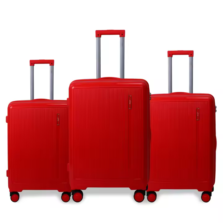 S7 STAR Juego de 3 piezas Maleta PP de Viaje, Cabina Rígida Extensible de Moda, Set 3 Equipaje Resistente con Mango Ajustable, Cabina Trolley Color Puro con 4 Ruedas Giratorias Multidireccionales 360° - 1
