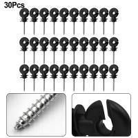 Treliz De Jardín 30PCS Aisladores Eléctricos De Acero Carbono Para Conexiones Seguras Y Fuertes De Alambre Color Negro - details 5
