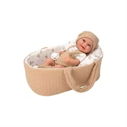 Muñeca Elegance 33 cm Babyto Marrón con Capazo - Arias 60892 - 1