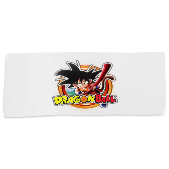 MERCHANDMANIA TOALLA MEDIANA GIMNASIO ABSORBENTE logo personaje son goku gokuh chico serie peleas suave con bolsita - 1