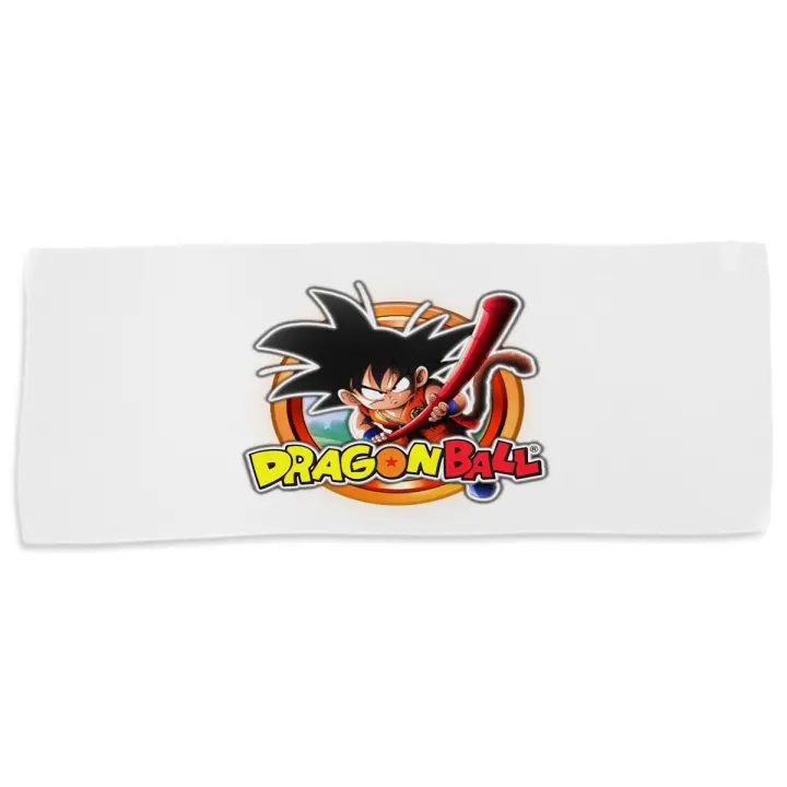 MERCHANDMANIA TOALLA MEDIANA GIMNASIO ABSORBENTE logo personaje son goku gokuh chico serie peleas suave con bolsita - 1