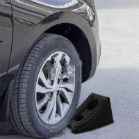 1pc/2pcs Choc De Rueda De Goma Antideslizante Triangular De Alta Resistencia Para Camiones RV Caravana Camión Estacionamiento De Coche - details 5