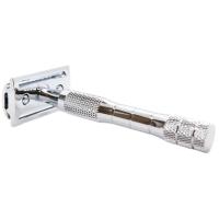 Afeitadora De Seguridad De Doble Hoja Yaqi En Color Cromo Para Baño Seco Y Húmedo Regalo Para Hombres Material De Zinc Y Latón - details 2