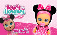 Bebes Llorones Dressy Minnie, Muñeca interactiva que Llora de Verdad con Pelo a Peinar, Ropa para vestir y Accesorios para jugar, Juguete y Regalo para niños y niñas - details 0