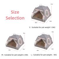 Casa De Gato Plegable Tent Para Perro Cama De Gato Para Gatitos Caja De Algodón Dulce Princesa Kennel Para Mascotas Hogar - details 0