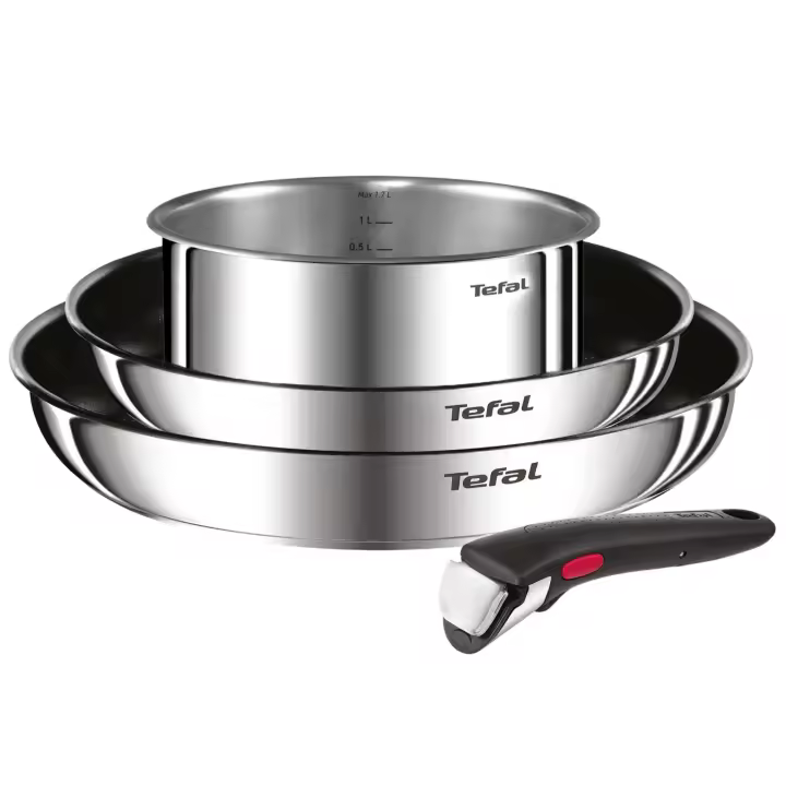 LOTE SARTENES TEFAL L881S INGENIO 22/26+CAZO+MANGO - 1
