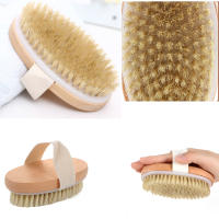 Cepillo Para Masaje Y Exfoliación De Cuerpo Natural Pig Bristles Uso En Piel Seca Y Húmeda Herramienta De SPA Para Celulitis Y Drenaje Linfoideo - details 4