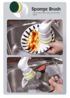 Cepillo De Limpieza Eléctrico Multifuncional Recargable 3 En 1 Para Cocina Baño Y Ventanas Cepillo Rotativo Para El Hogar Material Plástico - details 4