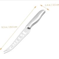 cuchillo de mantequilla de acero inoxidable cortador de queso cuchillos de mantequilla ahuecados dentados stainless steel utensilios cocina acero inoxidable portátil - details 6