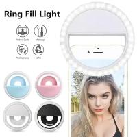 Anillo De Luz LED Para Selfie Recargable Por USB Luz De Relleno Para Teléfono Clip Para Cámara De Fotos - details 0