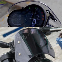 Parabrisas De Motocicleta Para Benelli Leoncino 500 Con Soportes Accesorios De Frontera De Alta Calidad En ABS Plástico Negro Clear Smoke - details 3