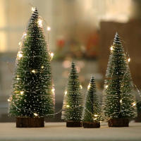 Decoración De Navidad LED Miniátrica Para Escritorio Árbol Luminoso DIY Adornos Para Oficina Y Fiesta En Casa Material Plástico - details 5