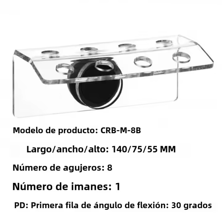 Soporte Magnético Para Coral De Acuario De Acrílico Marine Sources Para Vidrio De 15mm Con Agujeros Para Almacenamiento Y Plugs - 1