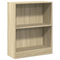 vidaXL Estantería madera de ingeniería 60x24x76 cm Blanco, Negro, Roble Sonoma Mueble Almacenaje Estantería para Oficina, Estudio, Dormitorio Estantería/Librería/ mueble de Almacenamiento - details 8