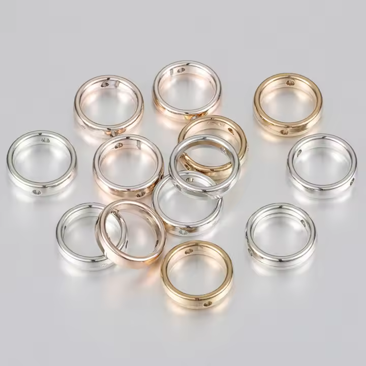 50pcs Cuentas De Espacio Redondo CCB Con Dos Agujeros Para Collar Y Pulsera DIY Accesorios De Joyería Herramientas De Bricolaje - 1