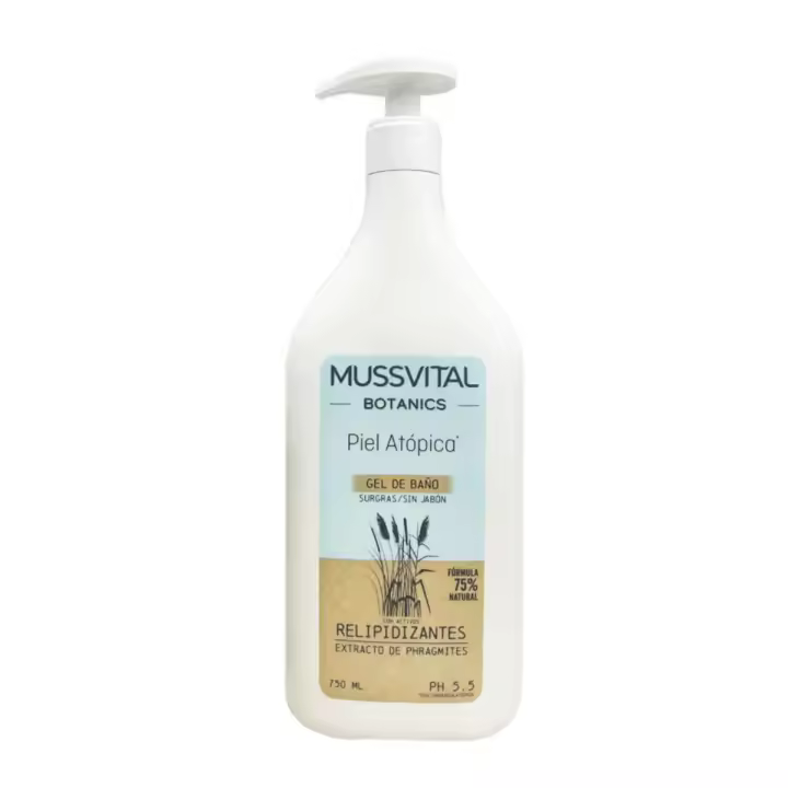 Mussvital botanics gel de baño piel atópica 750ml - 1