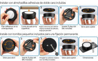 Luces LED Pilas Luz Armario con Adhesiva LED Cocina Bajo Mueble