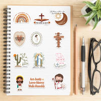 50pcs Etiquetas Adhesivas Biblia Proverbios Jesús Cristo Religión Para Laptop Maleta Motocicleta Navidad Durable Impermeable - details 7