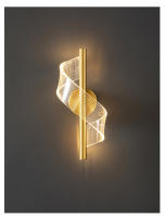 Lámpara De Pared LED Nórdica Para Iluminación Interior De Dormitorio Y Sala De Estar Moderna Decoración Sconces Montaje En Pared Color Negro Y Oro - details 6