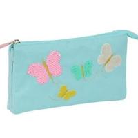 PORTATODO TRIPLE RECICLADO MOOS MARIPOSA 22X12CM, ESTUCHE ESCOLAR - details 0