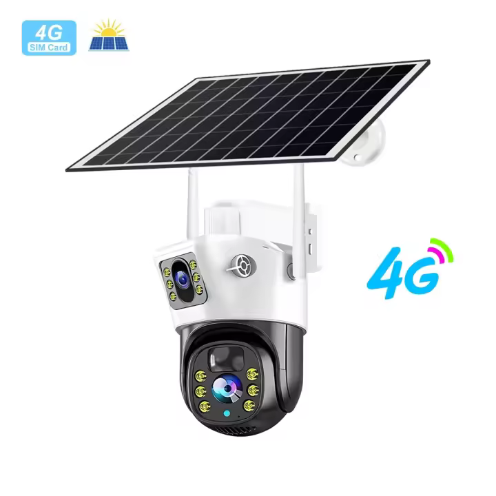 Cámara Dual Solar para Exteriores 4MP con 4G, Doble Lente - Compatible con Plataforma Maya (Vigilancia Inteligente) - 1