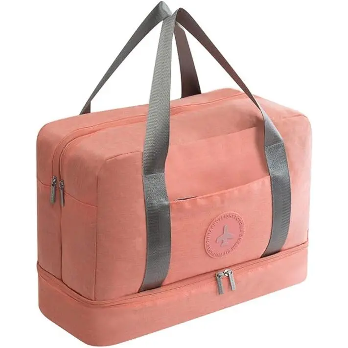 Bolsa de viaje para pasar la noche, Bolsa de separación Seca y húmeda, Bolso de Mano para Fin de Semana, Bolsa de mano Deportiva para fitness y Natacion para helbres y Mujeres - 1