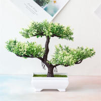 Planta Artificial De Bonsái En Maceta Pequeña Decoración Para Hogar Y Habitaciones Arreglo De Jardín Adorno De Mesa De Escritorio - details 2