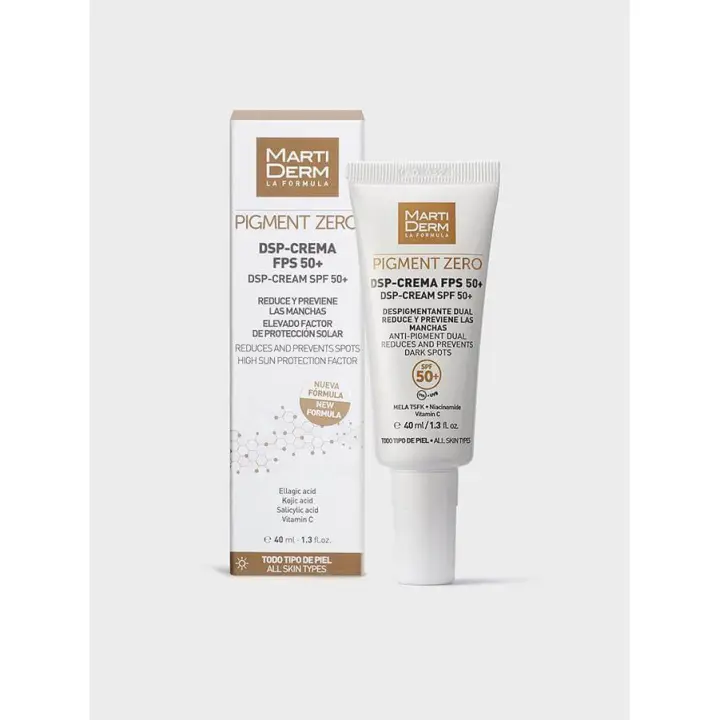 Martiderm Pigment Zero DSP-Crema SPF 50+ Reduce y Previene las Manchas 40ml Protege La Piel De Radiaciones Solares - 1