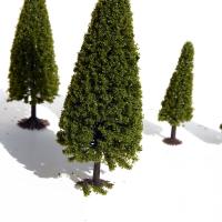 10PCS Árboles De Pino Para Modelo De Construcción Mesa De Arena Material De Modelado Pinus Landscape Christmas Tree Tower - details 5