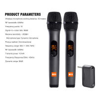 Micrófono Inalámbrico M23 UHF Sistema De Karaoke Con Receptor Recargable De 2 Canales Para Fiesta En La Iglesia Y Altavoz - details 8