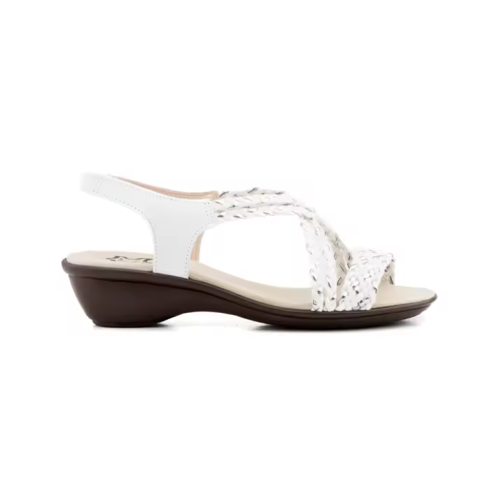 Sandalias blancas de piel de mujer by Pie de Angel - 1