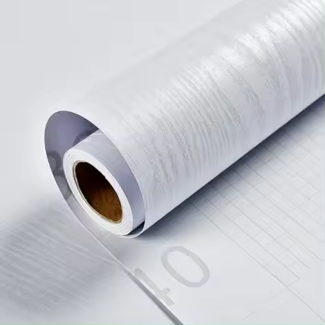 Papel tapiz adhesivo impermeable para muebles de madera blanca, decoración de 40 x 300 cm, pegatinas de pared decorativas para renovación de muebles de oficina y armario - 1