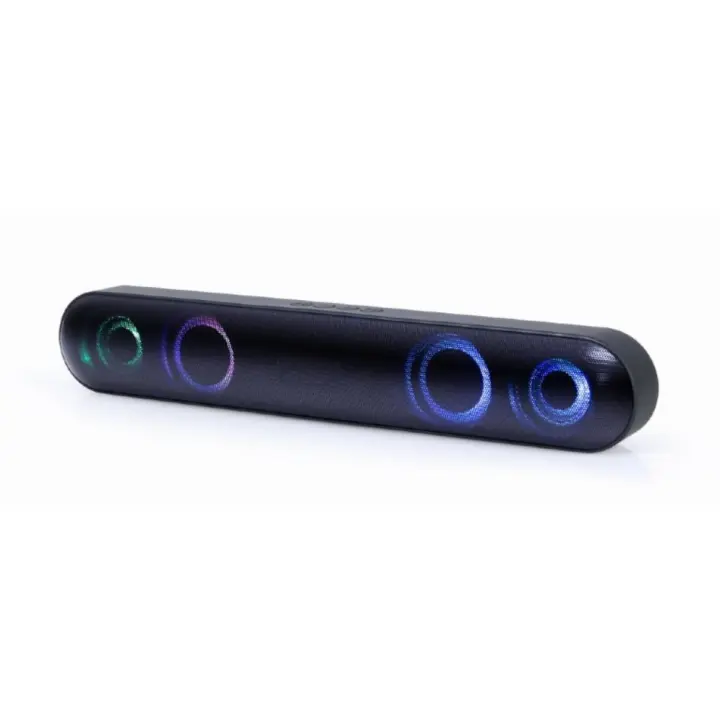 BARRA DE SONIDO GEMBIRDBLUETOOTH CON EFECTO DE LUZ LED NEGRA - 1