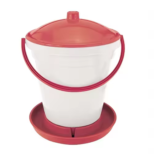 KERBL Bebedero de Cubo para Aves, Sin Patas de Apoyo, Con Asa, 18 Litros - 1