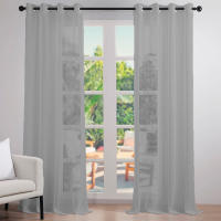 Vivid Torral - Pack 2 Visillos Confeccionados Translúcido Efecto Lino, Elegante, Decoración 140 x 260 cm (unidad) 8 Ojales/Argollas (Contiene 2 Unidades) - details 3