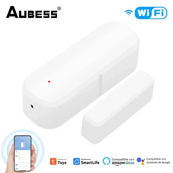 Sensor De Puerta Inteligente WiFi Tuya Compatible Con Google Home Y Alexa Detecta Si La Puerta Está Abierta O Cerrada Sensor De Ventana Para El Hogar Inteligente - 1