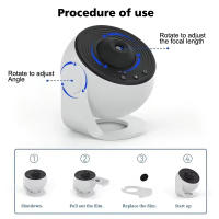 Proyector De Galaxia Luz Nocturna Estelar 360° Giratorio Planetario Para Dormitorio Regalo De San Valentín Boda Envío De 13 Sets De Película - details 13