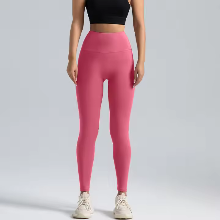 Pantalones de yoga sin corte en T, cintura alta, levantamiento de glúteos, mallas deportivas para correr que controlan el abdomen y dan sensación de desnudo - 1
