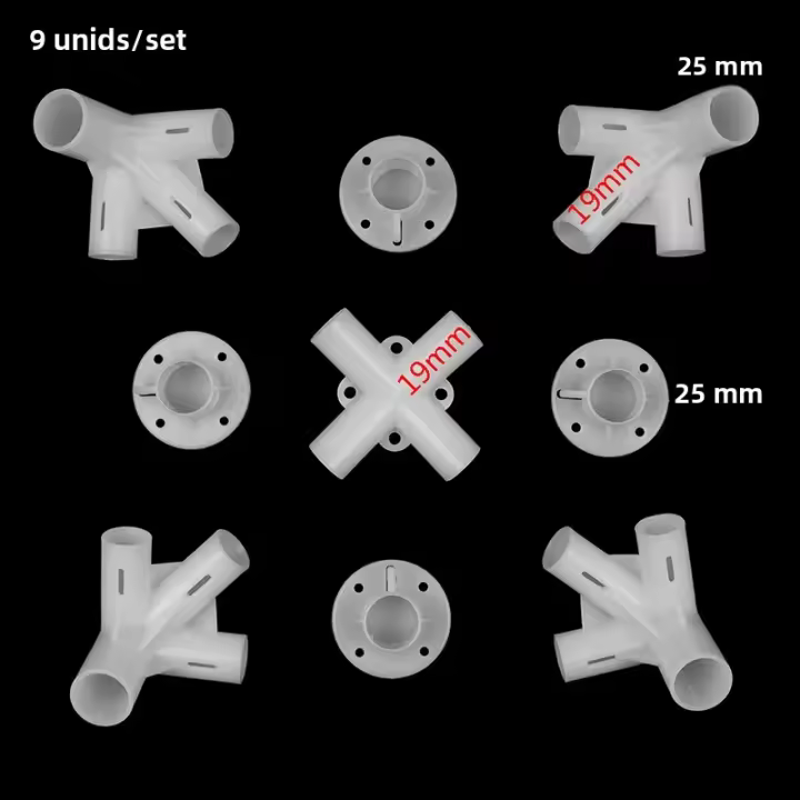 Juego De Piezas De Repuesto Para Acampar Al Aire Libre Gazebo 3x3m Conector De Esquina Y Centro Para Carpa 25/19mm Accesorios De Carpa - 1