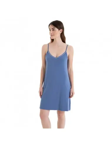 MASSANA camisón mujer azul con tirantes finos L257250 - 1