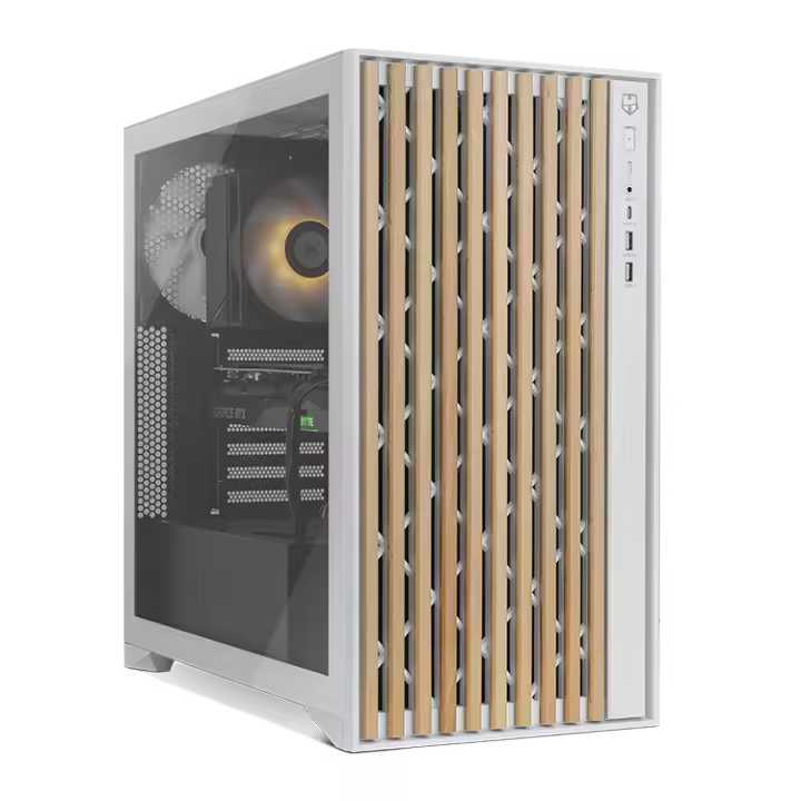 NOX XTREME PRODUCTS Hummer Element - Semitorre ATX  M-ATX  ITX, Panel Frontal y Superior Rejilla, Lateral Cristal Templado, 3X Ventiladores 140mm, Espacio para 10 Ventiladores, USB-C y 3.0, Blanco - 1